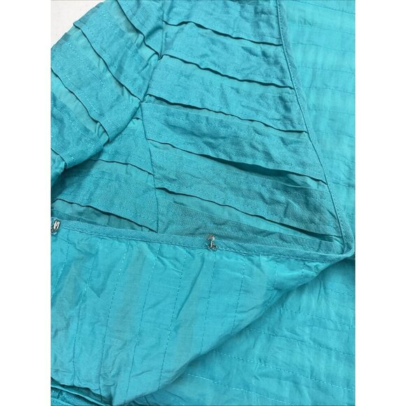 Lafayette 148 Linen Blend Turquoise Blazer Cardigan Size 14 topper jacket‎ - Picture 7 of 13